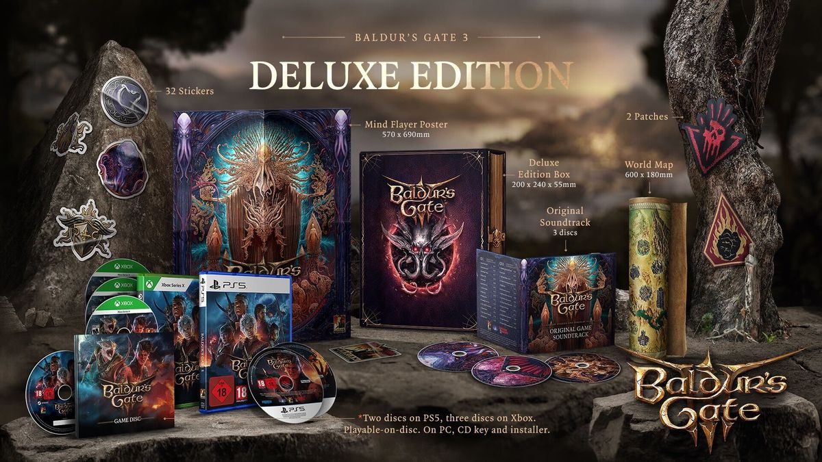 A product shot of the Baldur’s Gate 3 deluxe physical edition