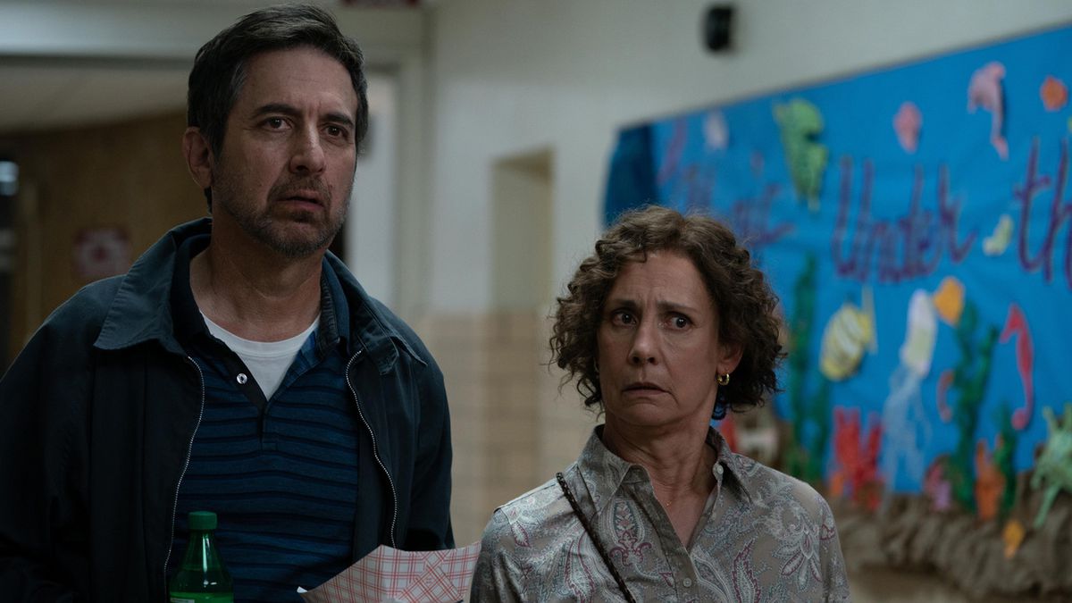 (L-R) Ray Romano and Laurie Metcalf in Somewhere in Queens.