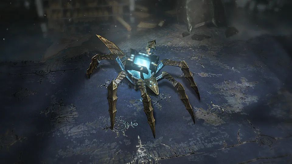 A Seneschal companion robot sits on the ground in Diablo 4