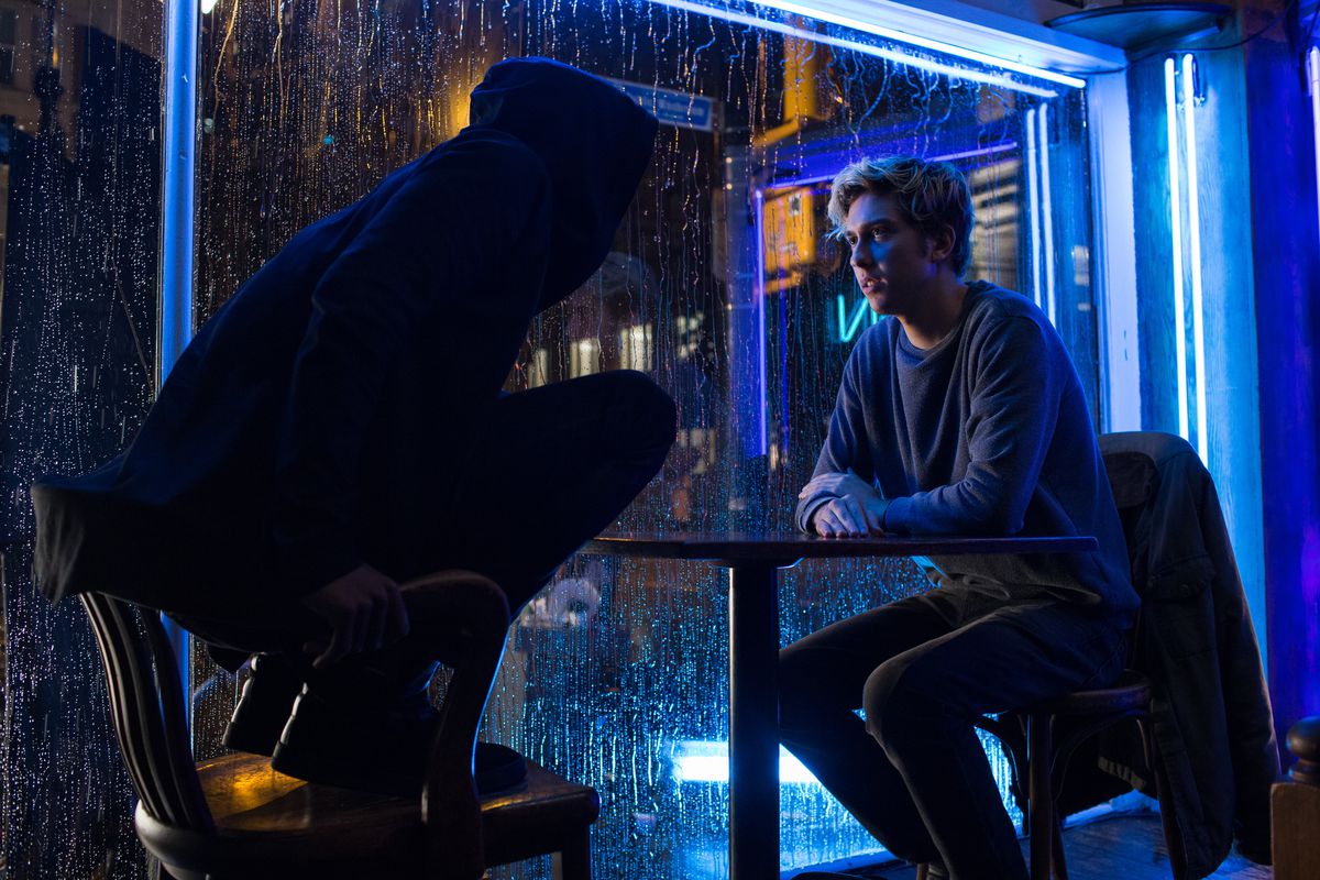 (L-R) Lakeith Stanfield and Nat Wolff in Death Note.