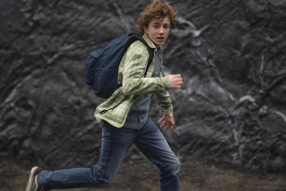 Percy running in a still from Percy Jackson season 1