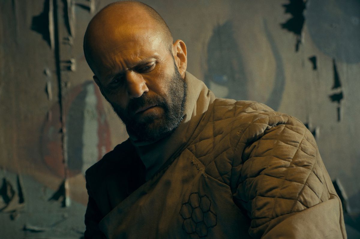 Jason Statham furrows his brow in The Beekeeper