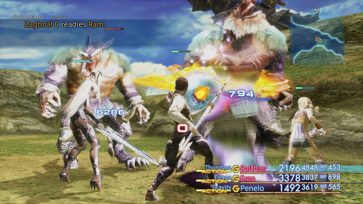 A battle screenshot from Final Fantasy 12