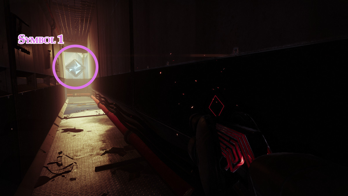 A Guardian takes aim at a Siva symbol in Zero Hour