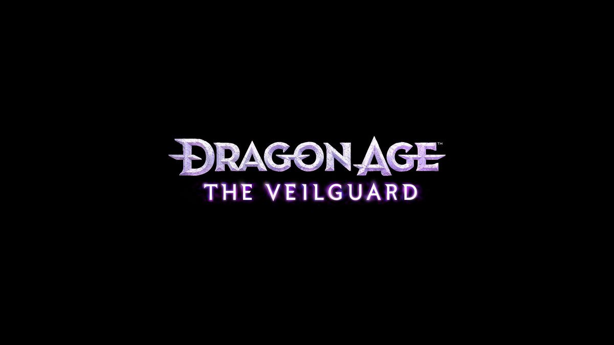 The logo for Dragon Age: The Veilguard on a black background