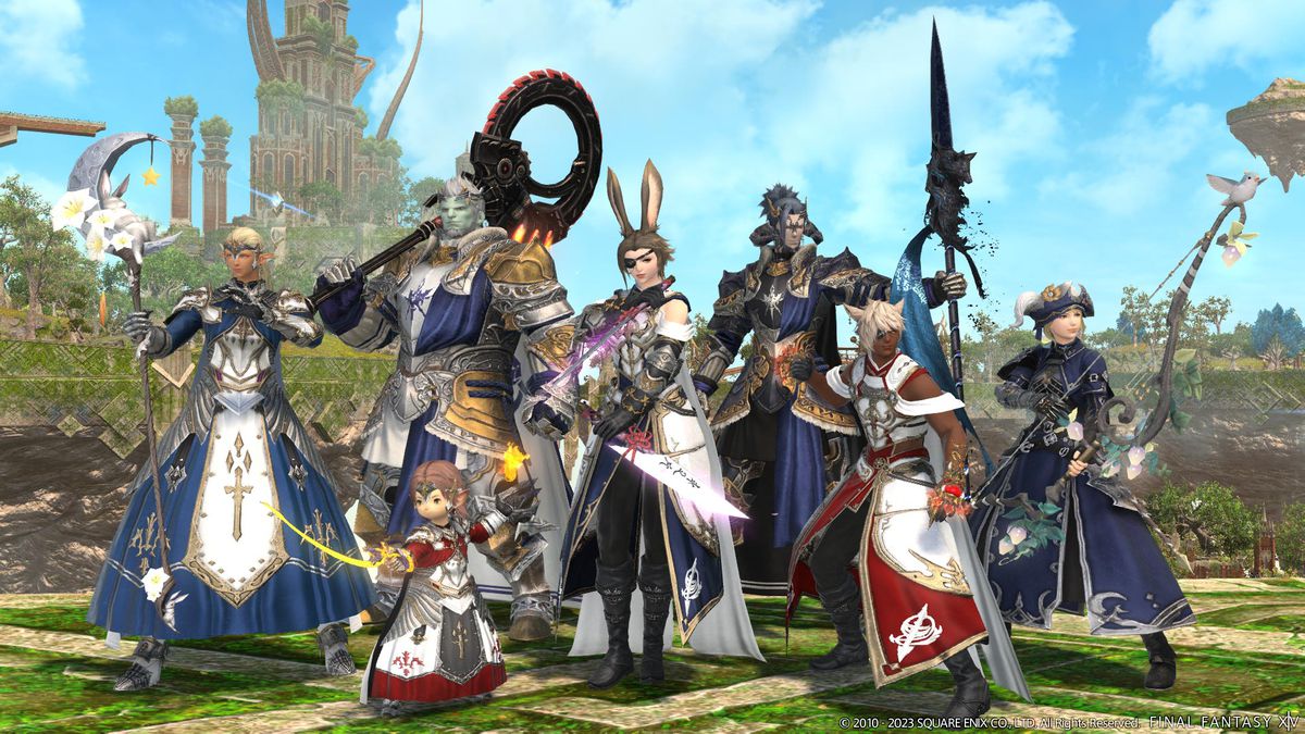 All the FFXIV jobs equipped with the Credendum gear in Endwalker