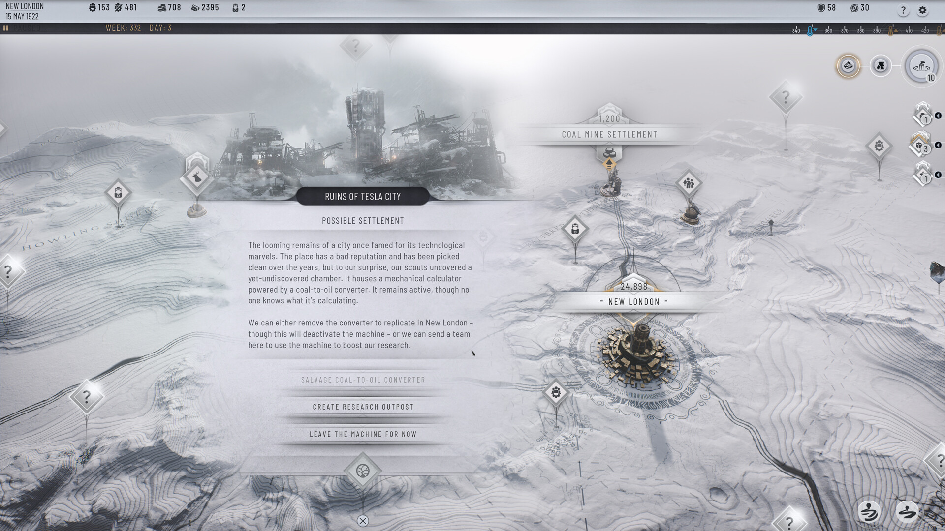 The New London captain sends out an expedition in Frostpunk 2