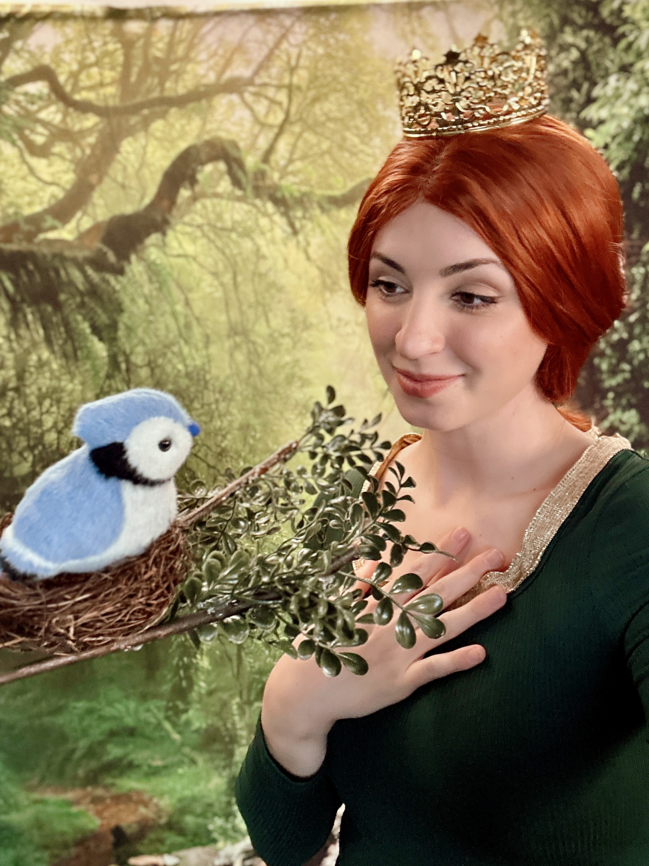 Gibi ASMR as Fiona stares at a stuffed blue bird