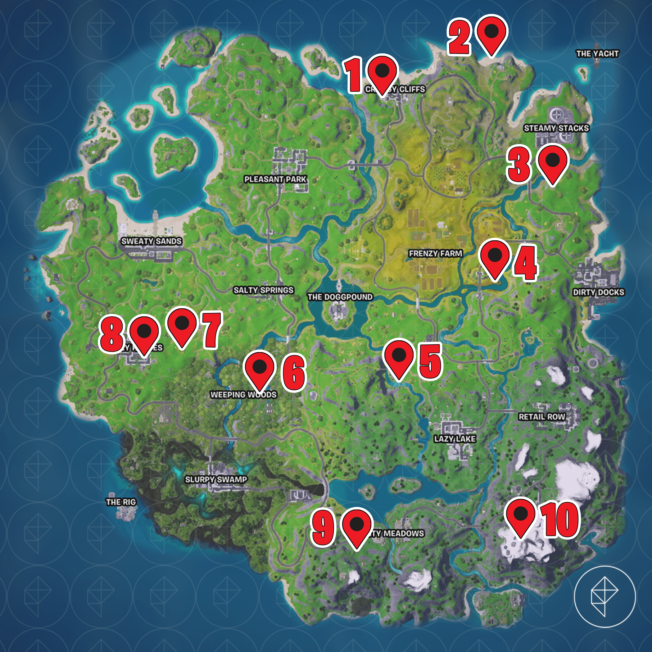 All gnome locations in Fortnite Remix