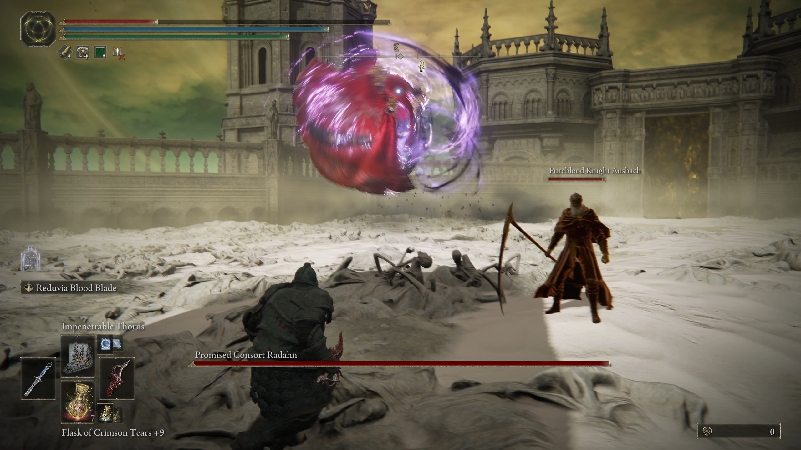 Radahn surrounds himself with gravity magic during Elden Ring DLC final boss fight.