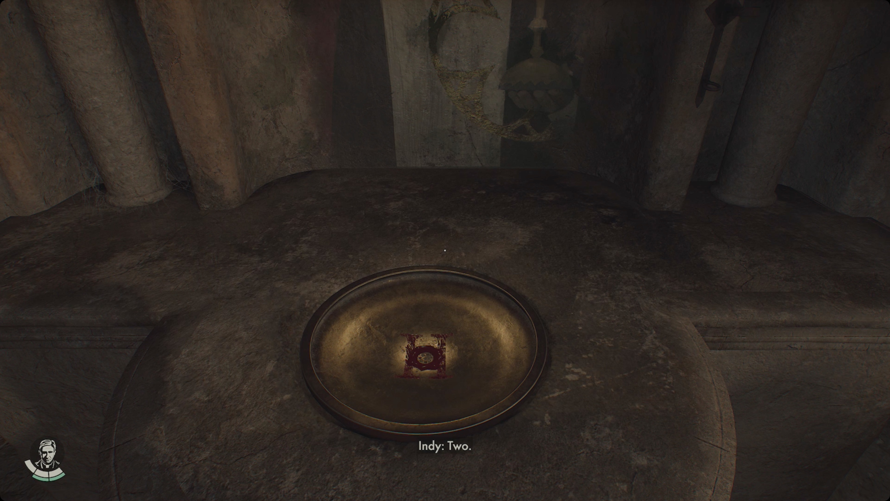 Indiana Jones and the Great Circle wine basin revealing a number