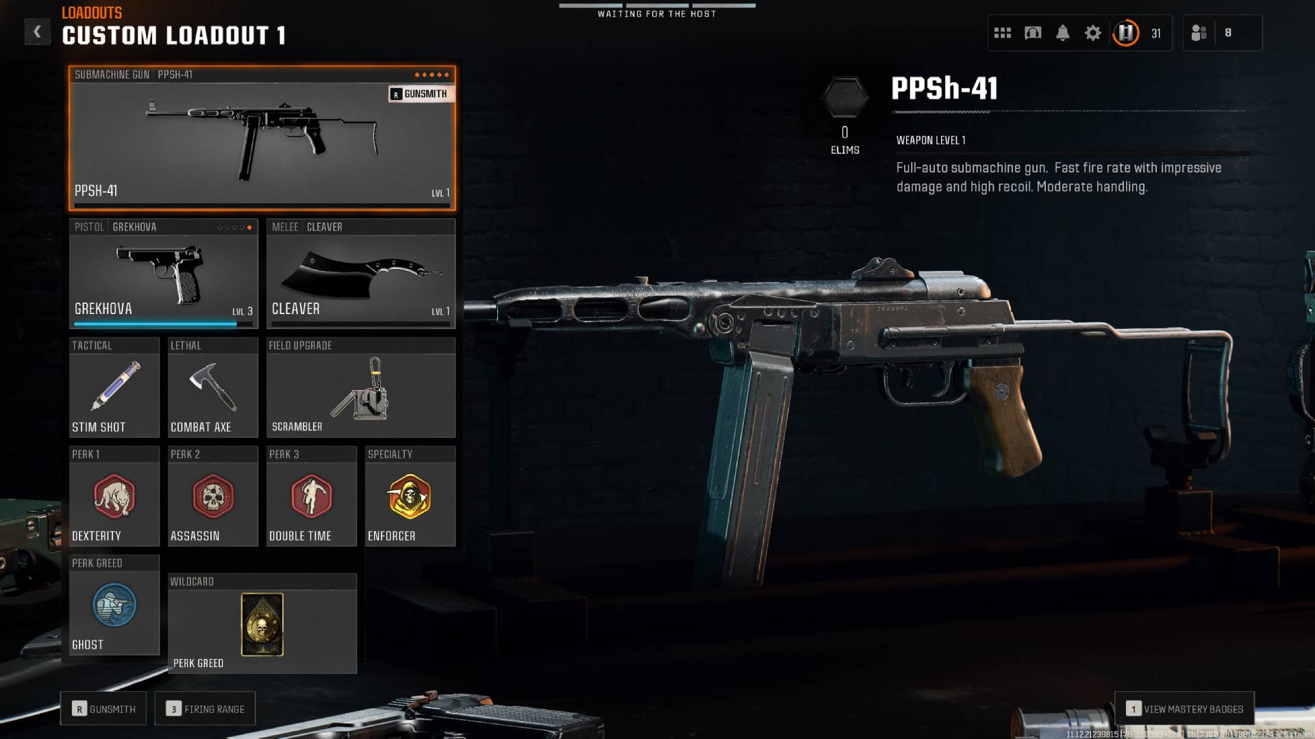 A menu shows the best class to use for the PPSh-41 in Black Ops 6