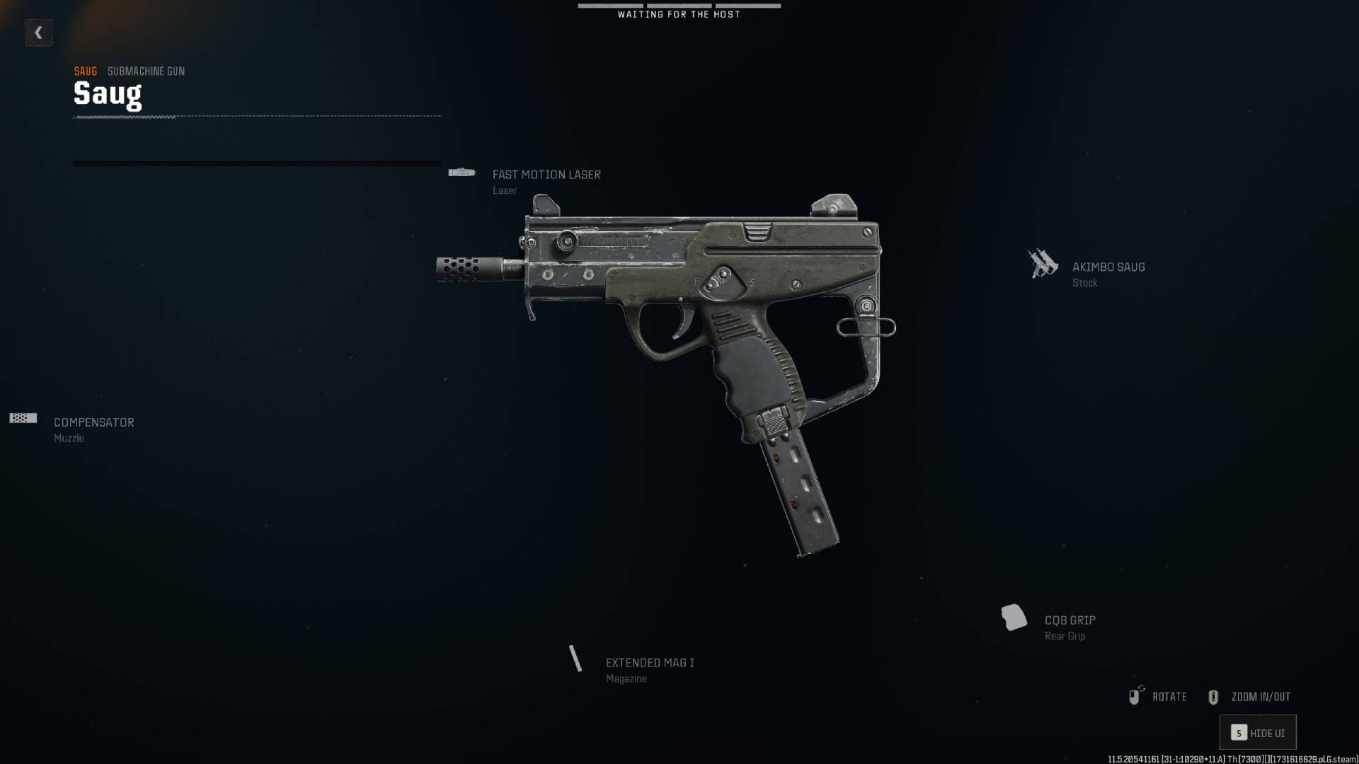 A menu shows the Saug, one of the best guns in Black Ops 6