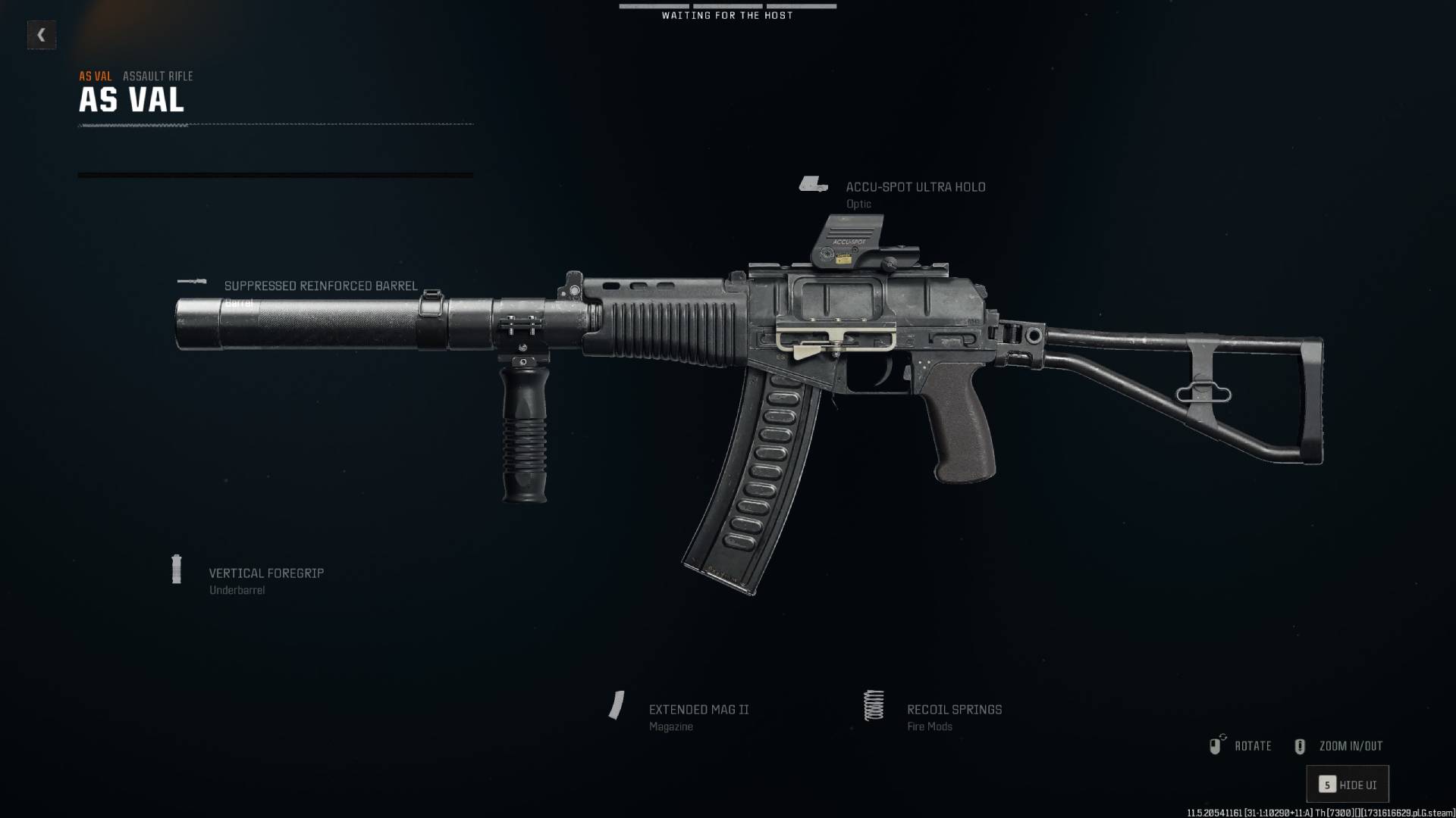 A menu shows the AS VAL, one of the best guns in Black Ops 6