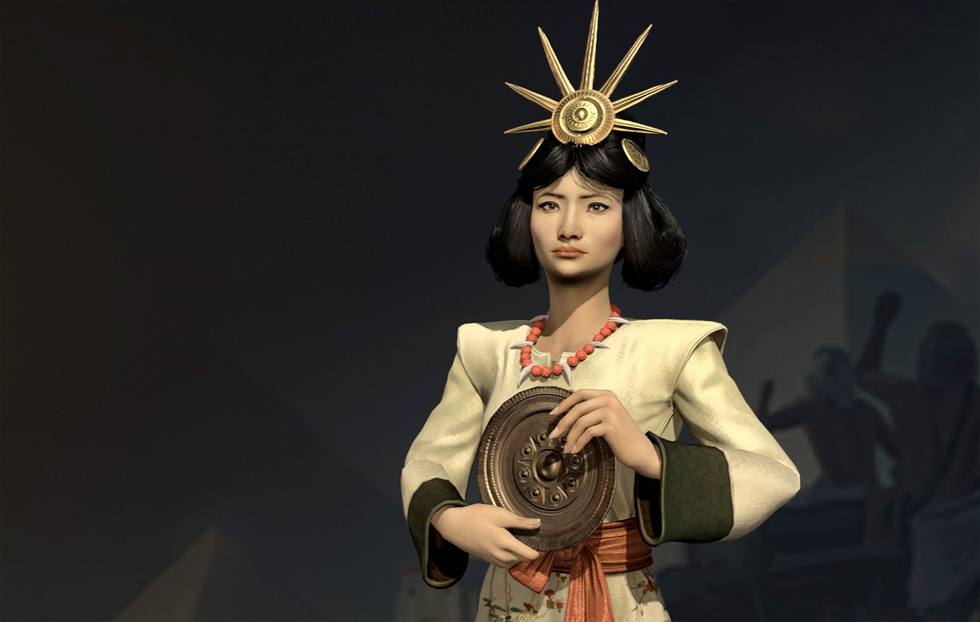 Himiko holds a gold saucer thingy as one of the worst leaders in Civ 7 tier list