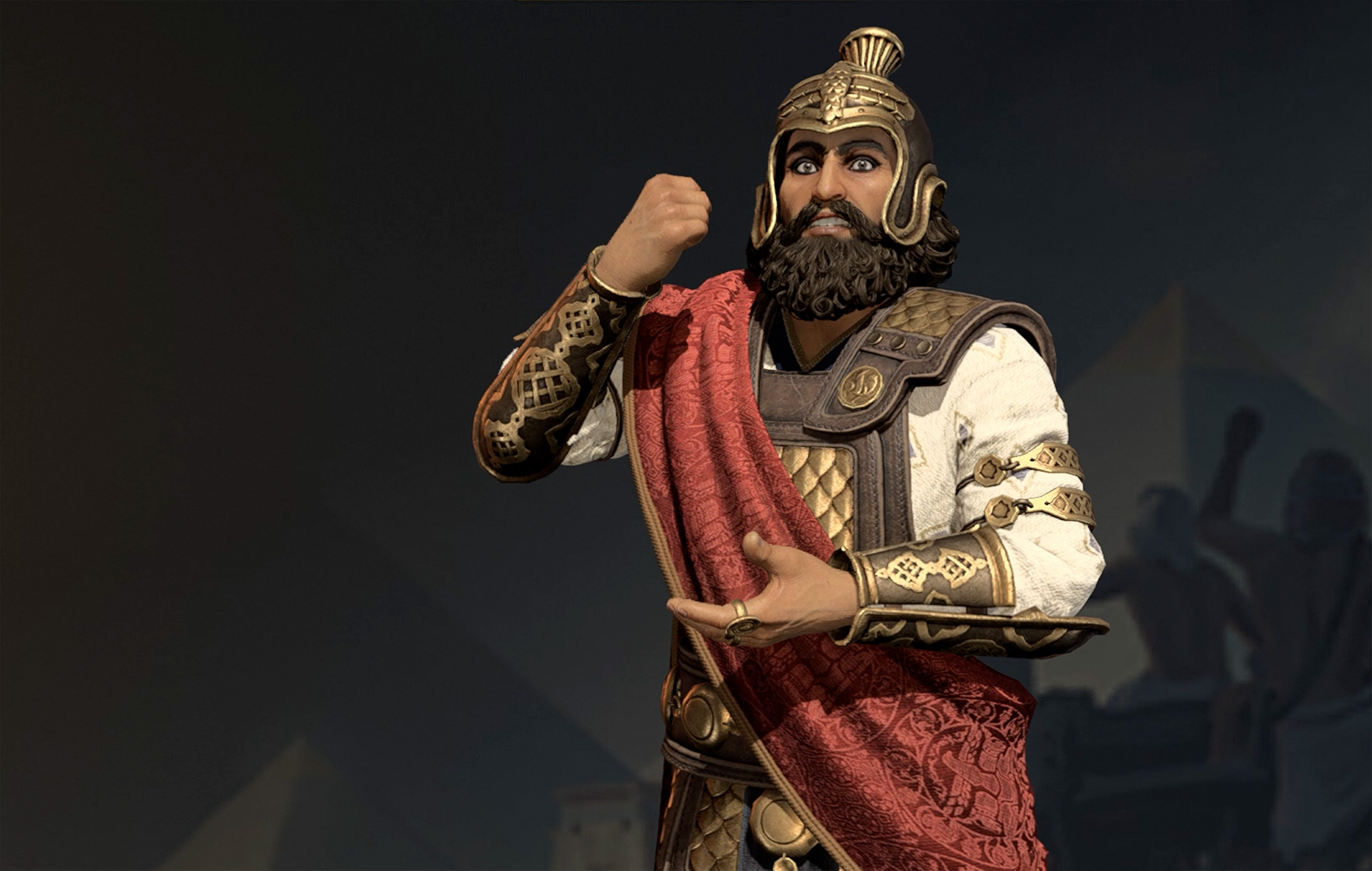 Xerxes smashes a fist as one of the best leaders in the Civ 7 leaders tier list