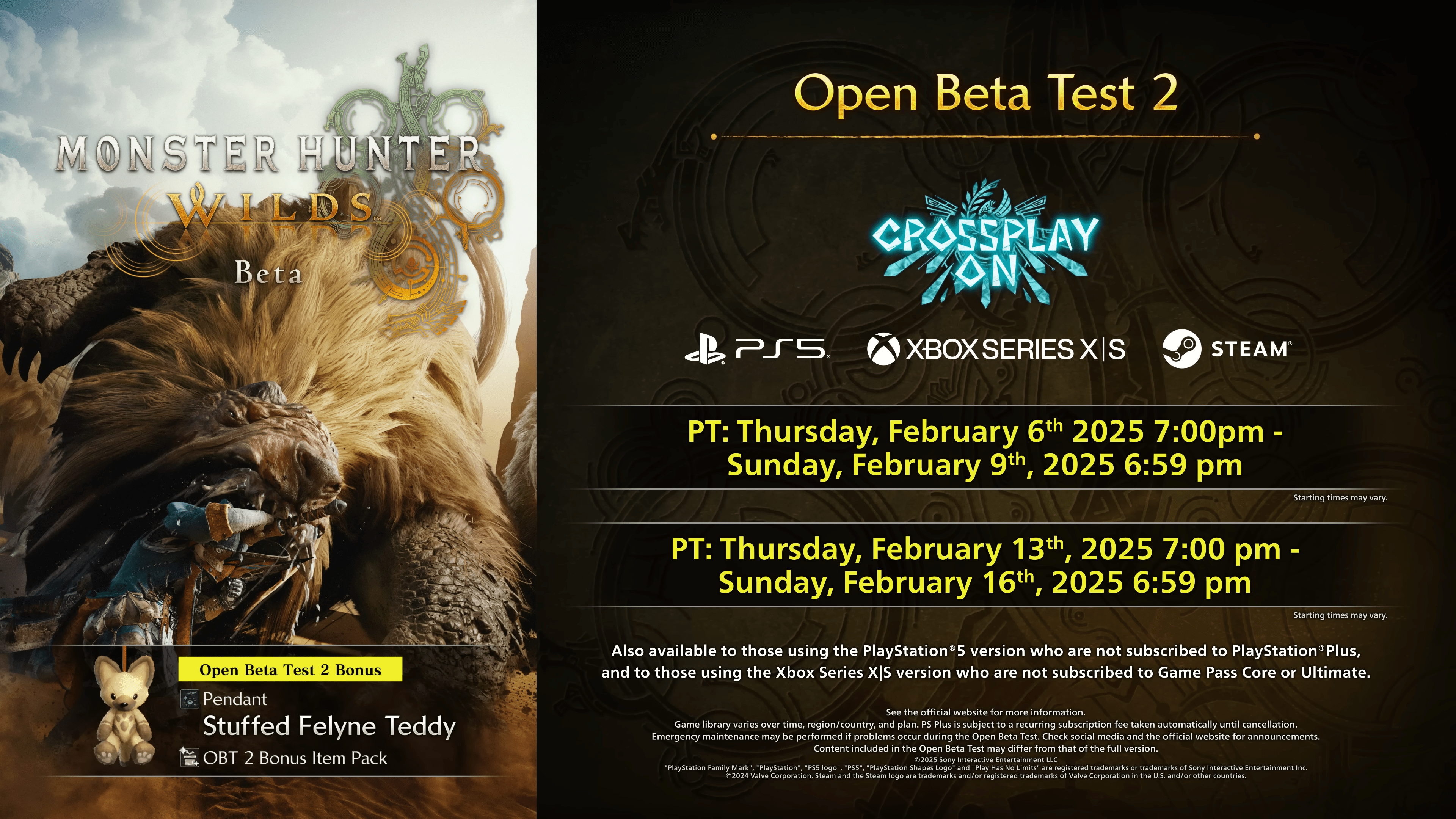 When does the second Monster Hunter Wilds open beta start?