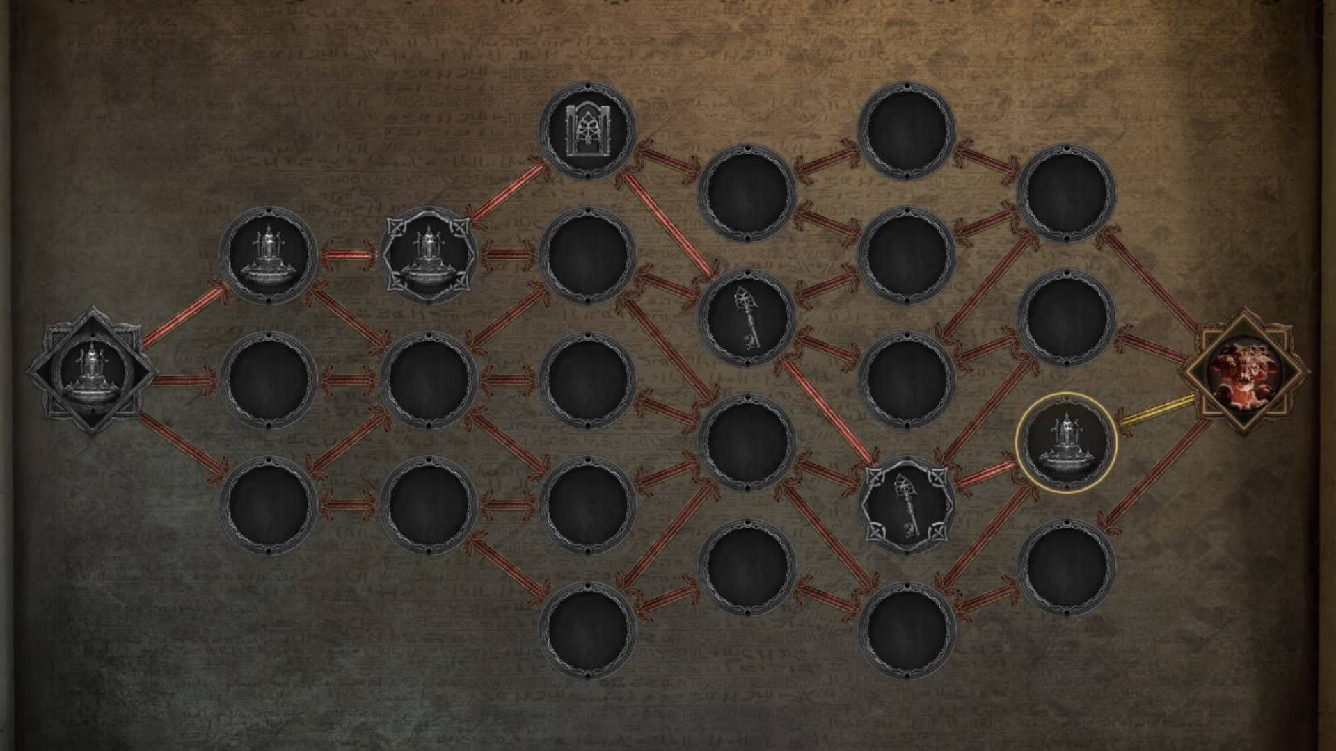 The Trial of the Sehkemas trial map in Path of Exile 2.