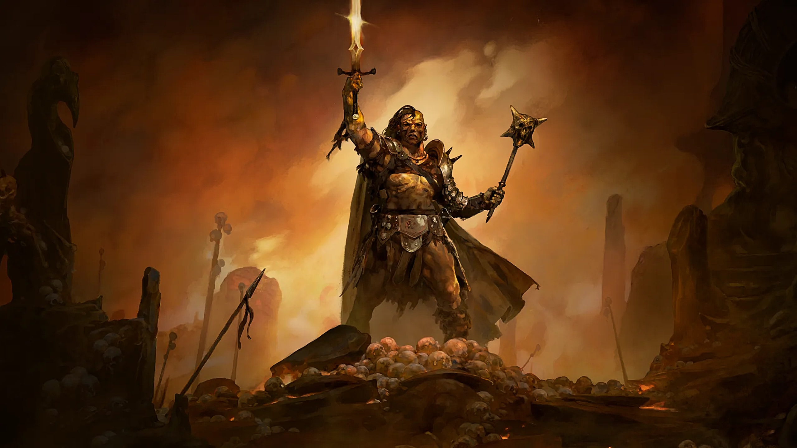 A Warrior holds a sword in Path of Exile 2