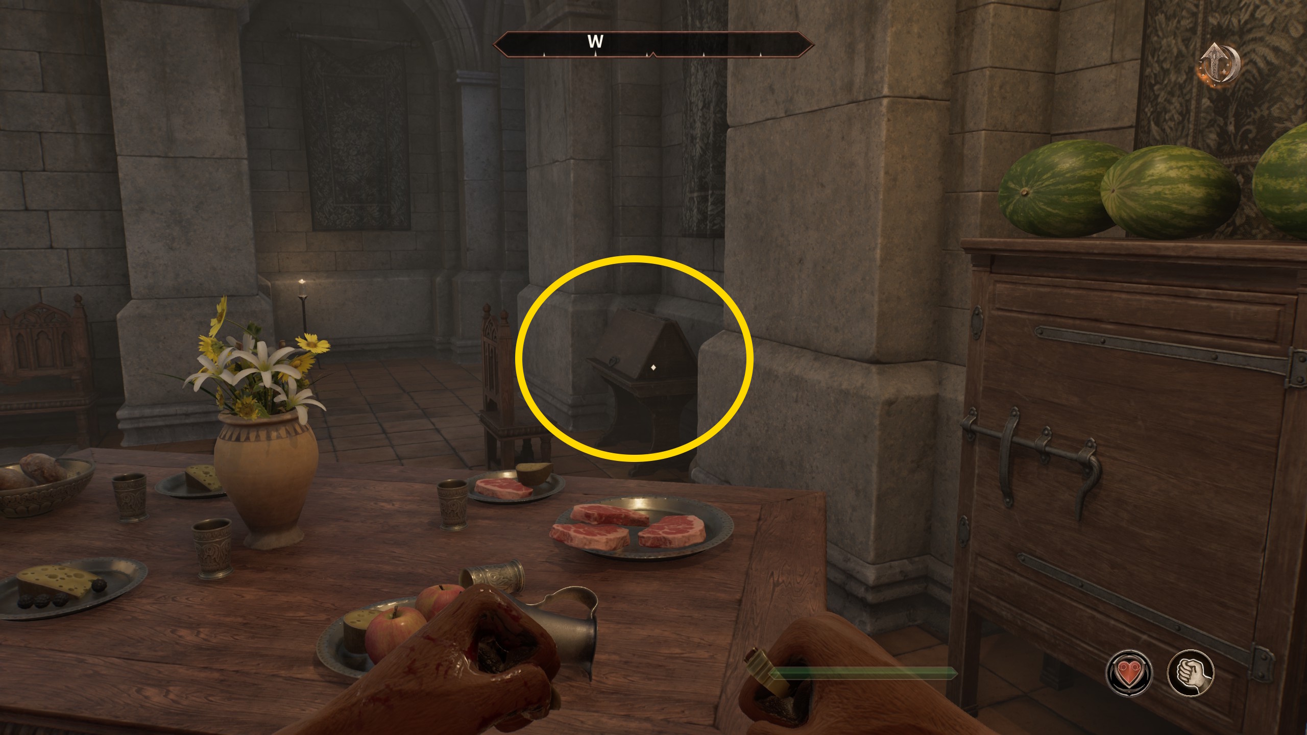 An Oblivion Remastered player steals food while joining the Thieves Guild