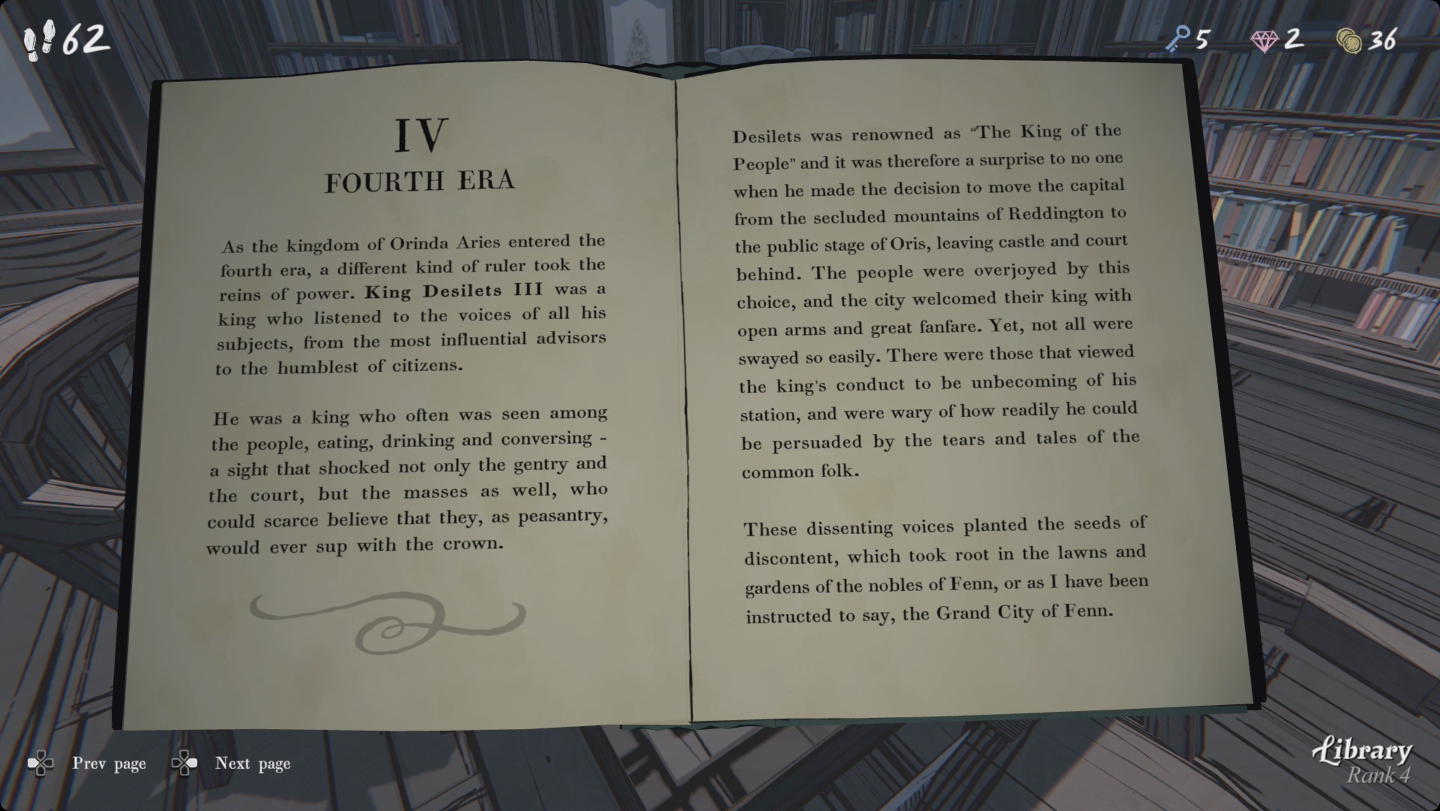 A screenshot of an open book from Blue Prince
