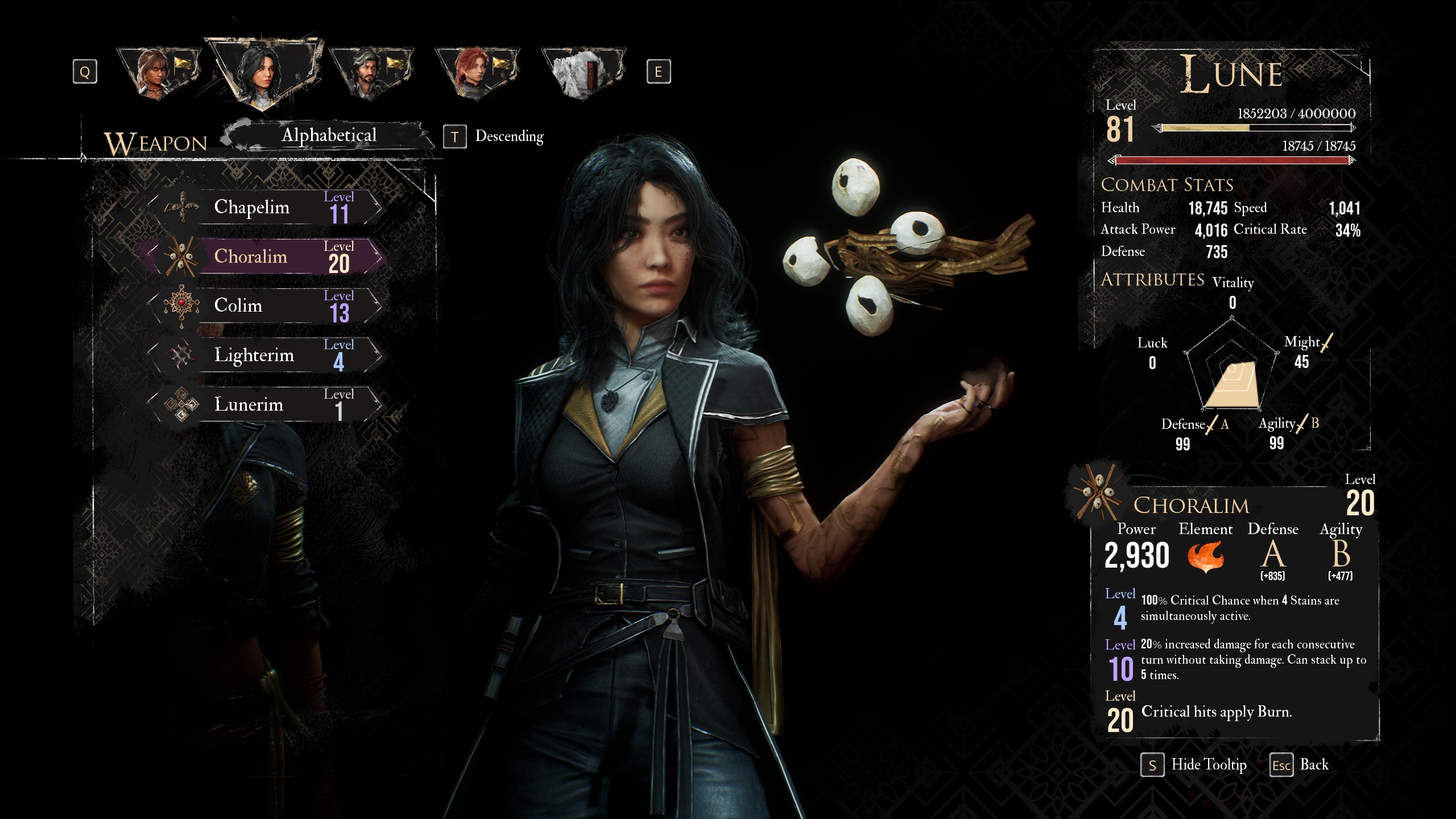 Lune’s best weapon, the Choralium.