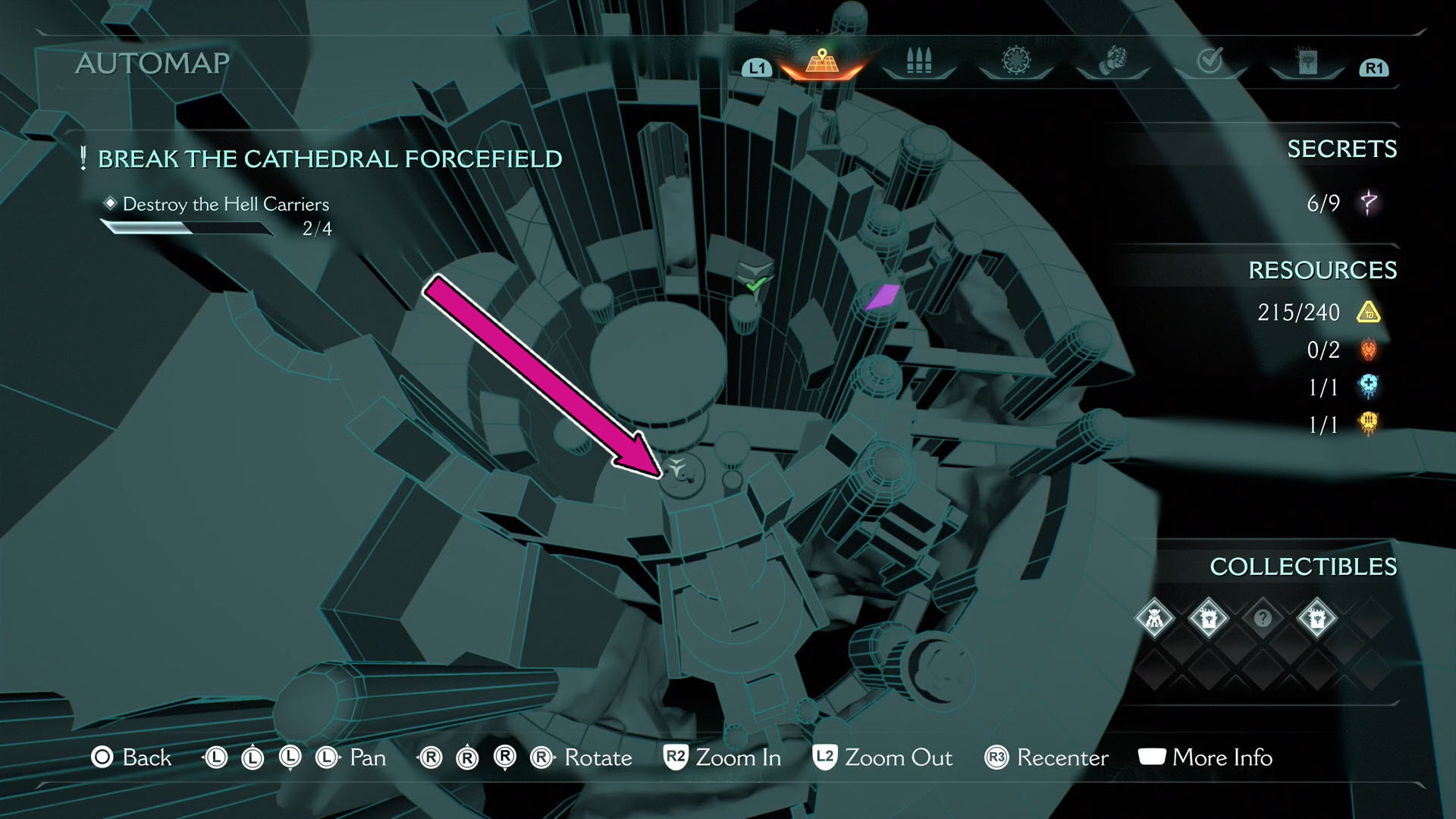 A map showing the central are of the Holy City of Aratum where you can find the Pulverizer’s Nightmare skin.