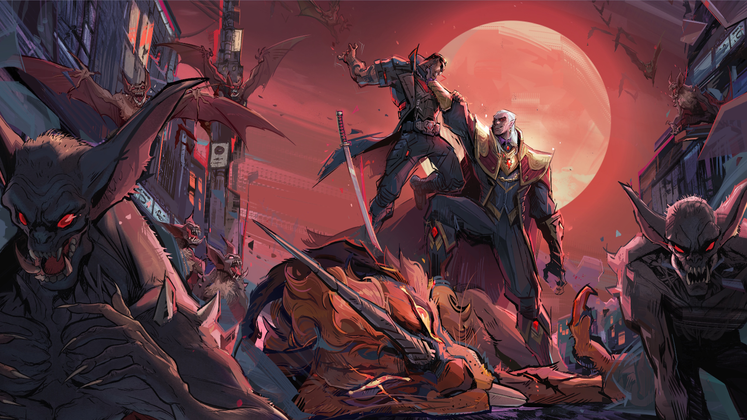 Dracula attacking Blade in Marvel Rivals Season 1