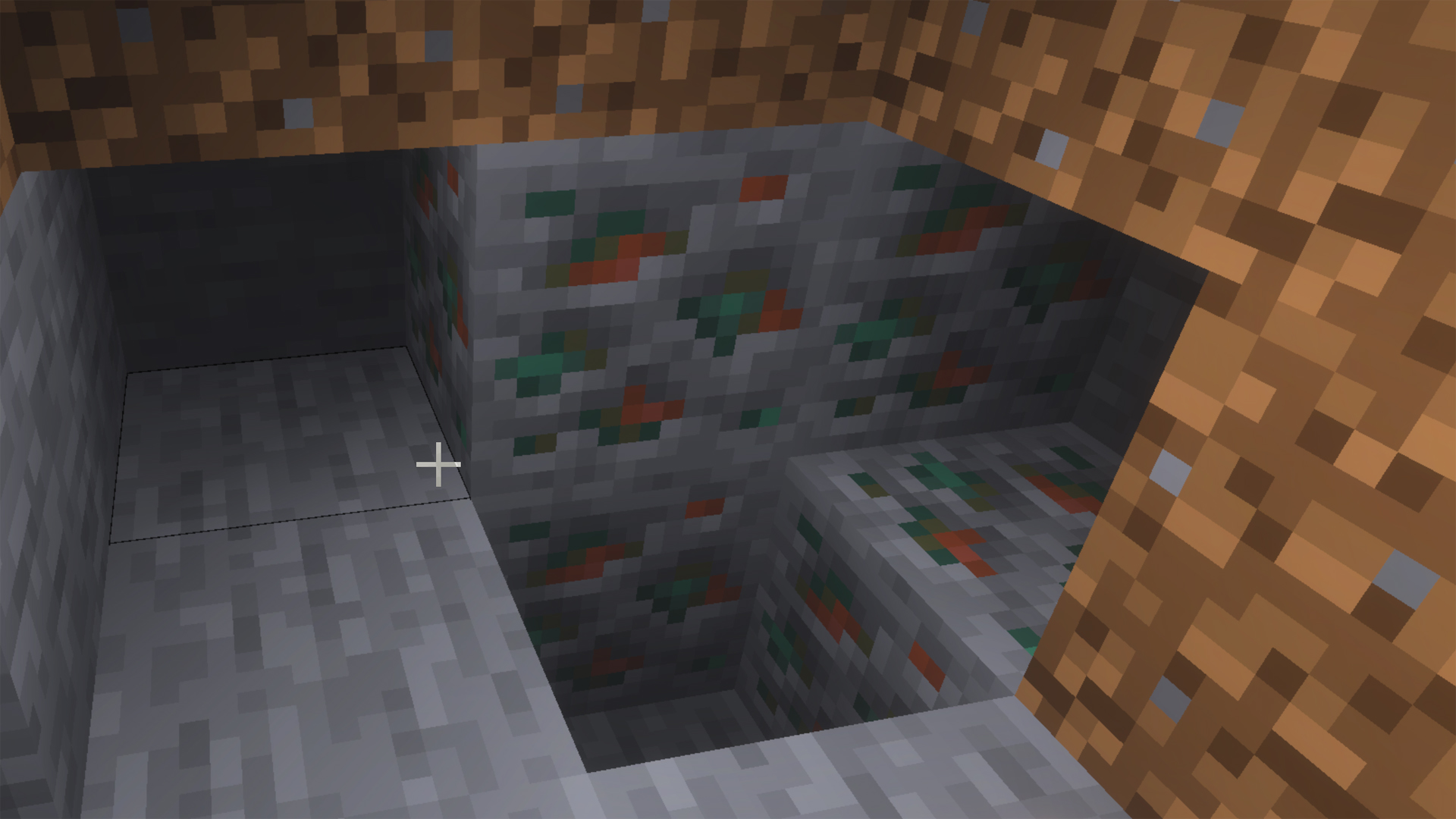 Copper ore veins in Minecraft.