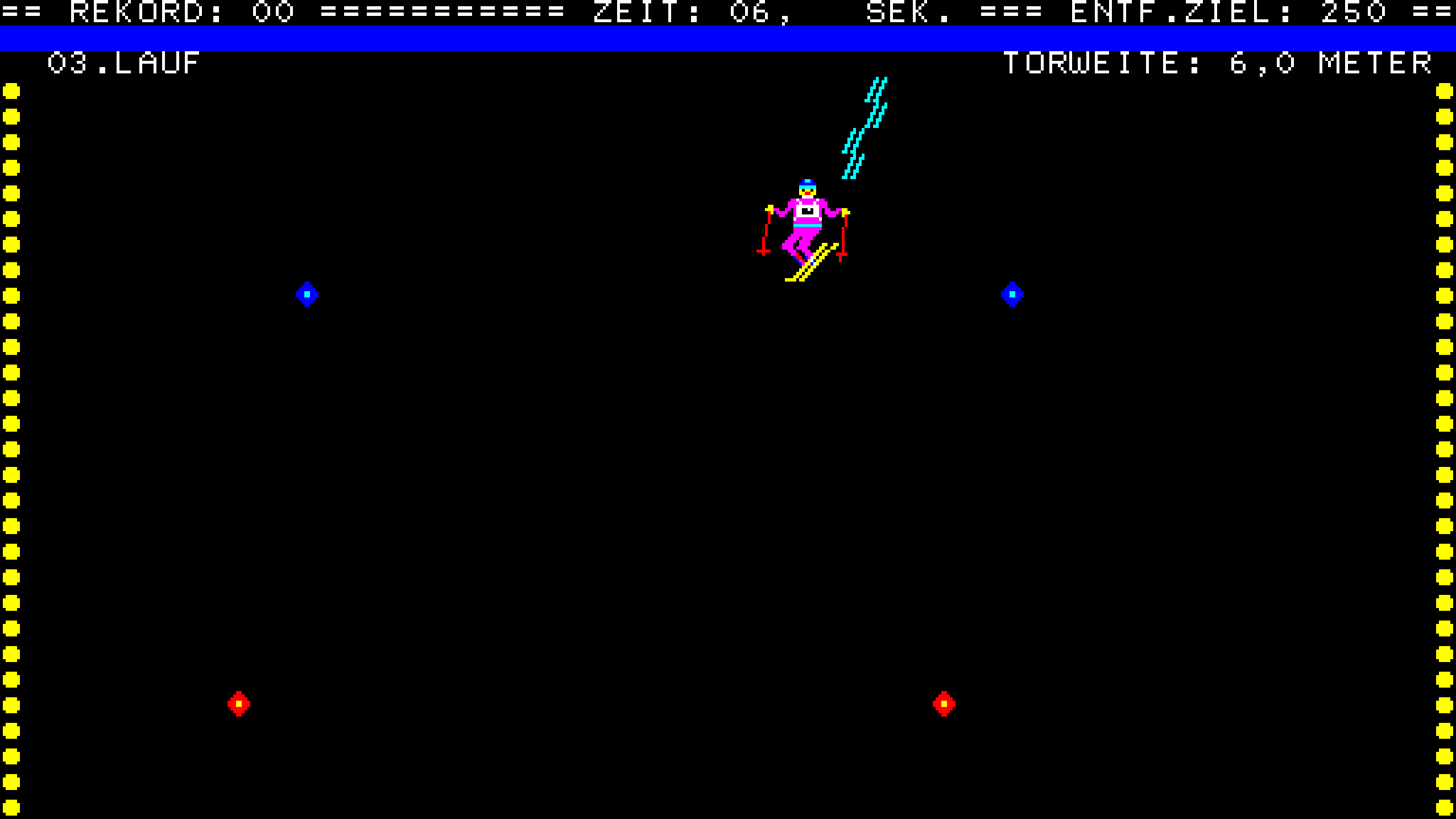 Skiing in Downhill.