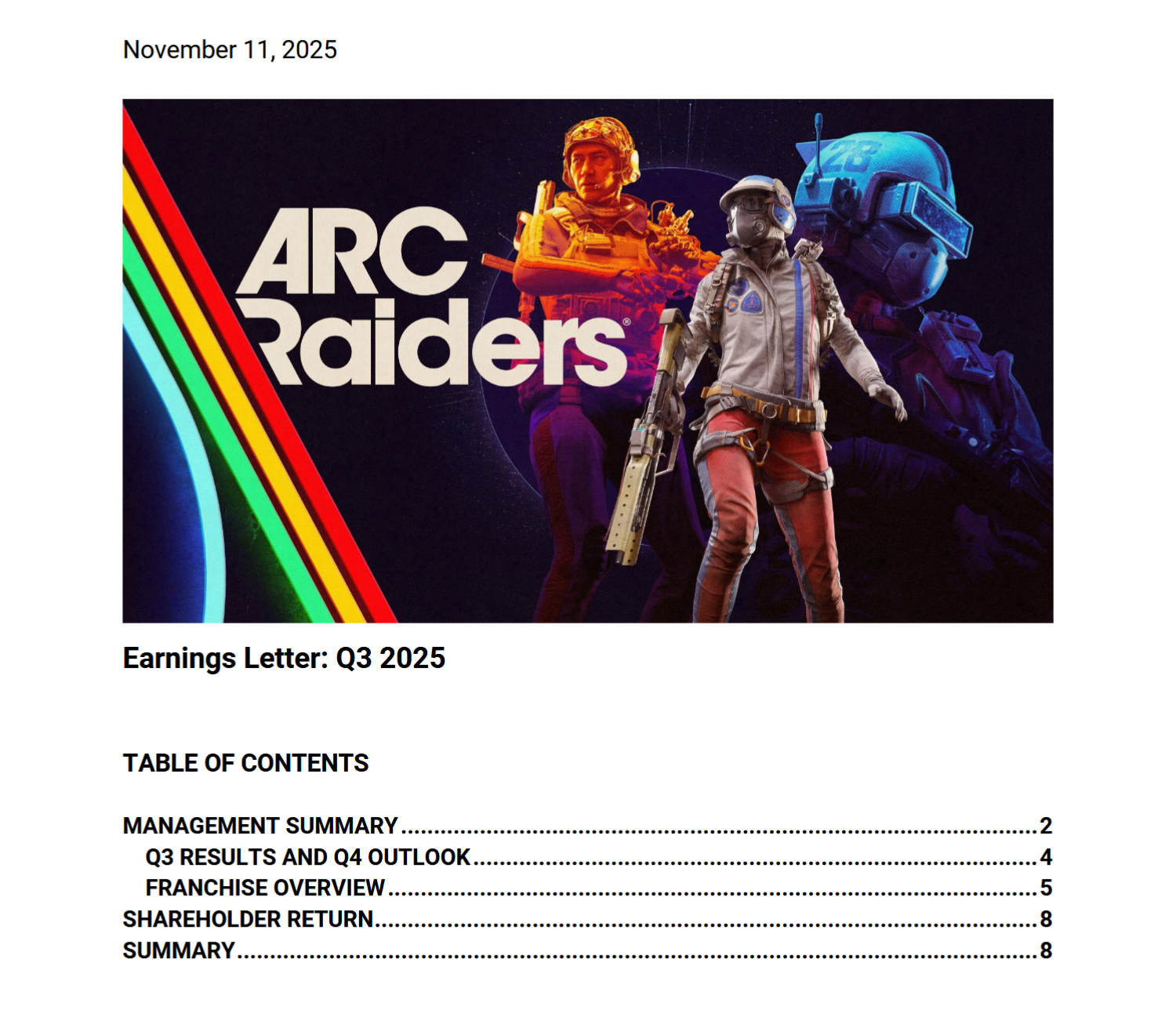 Arc Raiders sells 4 million copies, making it ‘the most successful global launch in Nexon’s history’