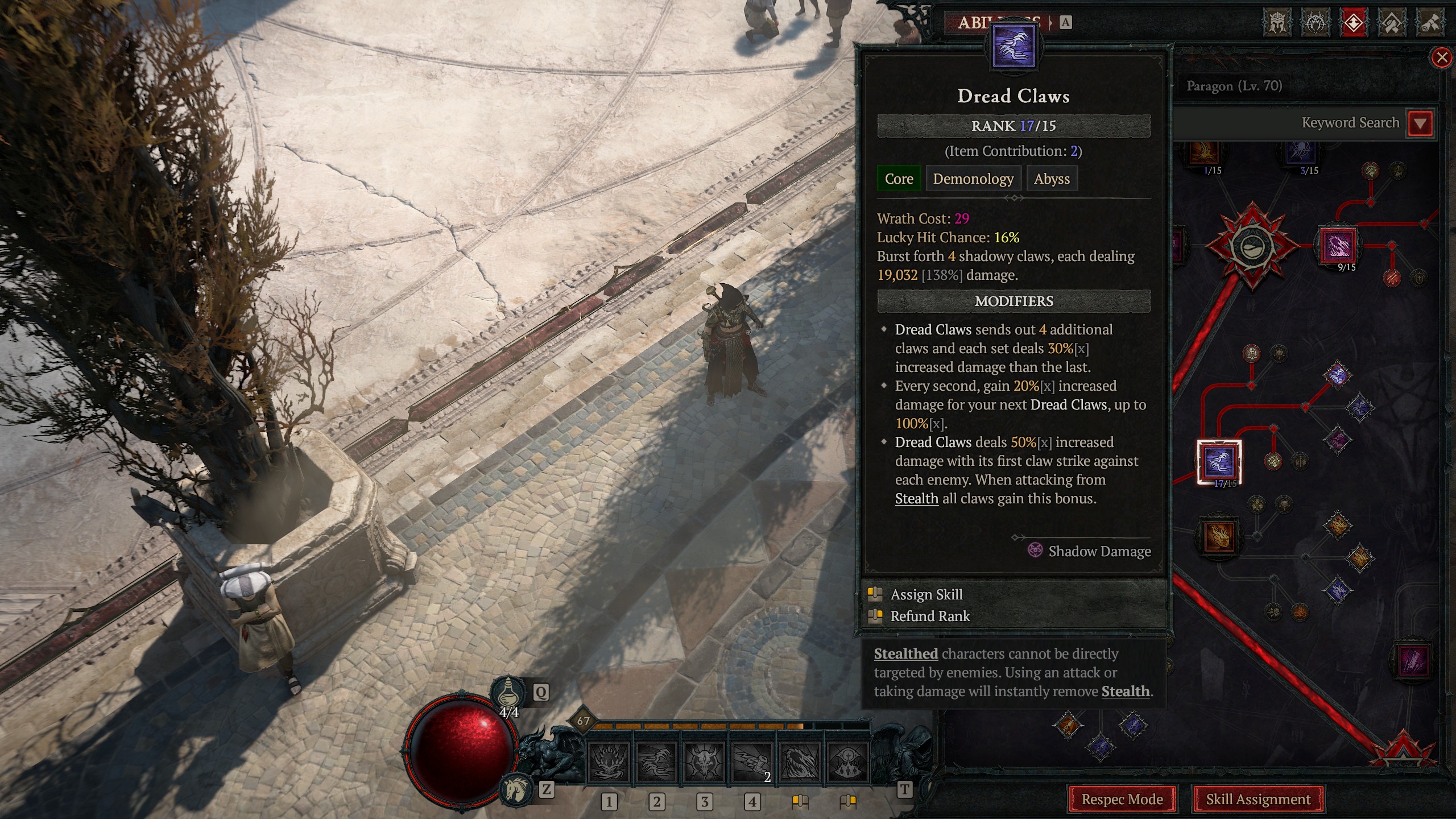 Diablo 4 Warlock build - Dread Claws